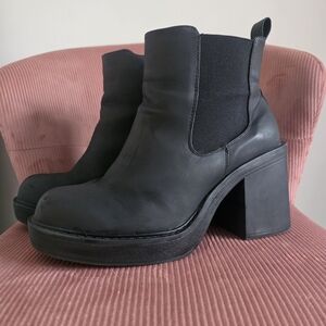 Torrid Black Women's Chelsea Platform Heel Weather Boots